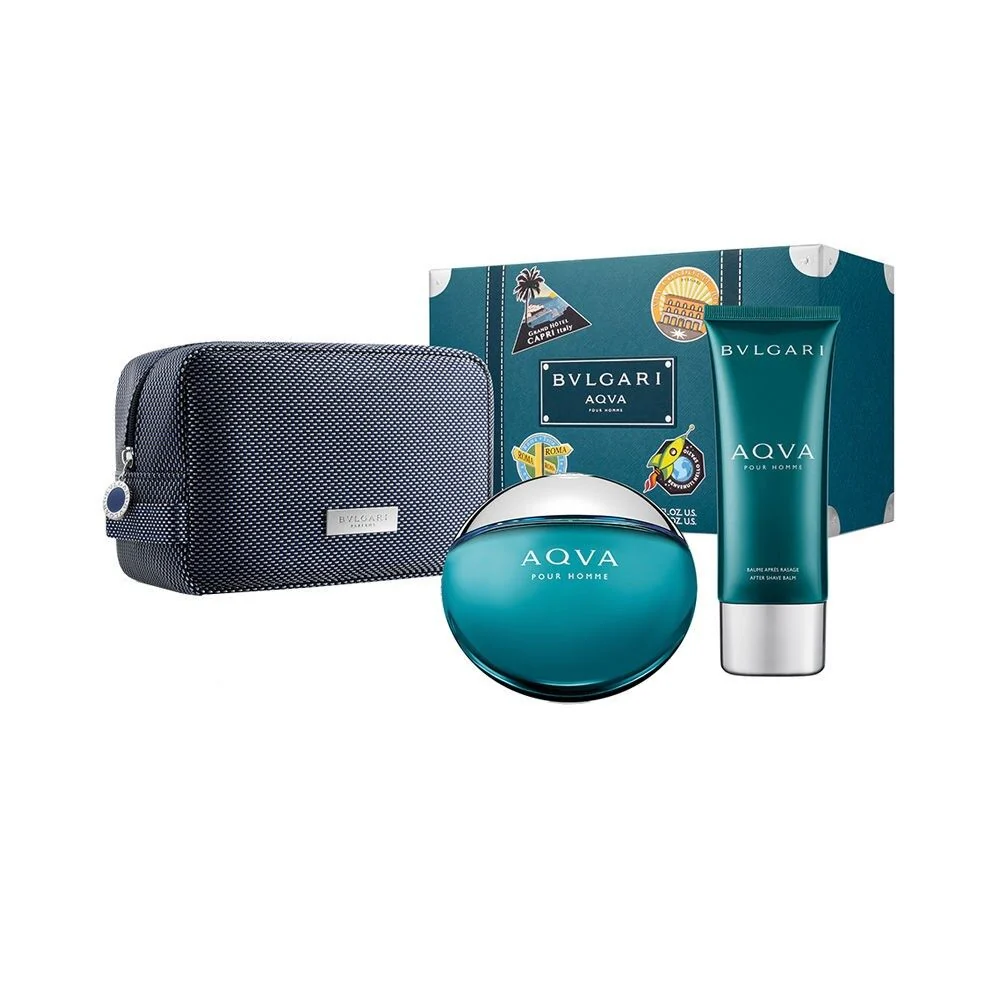 AQVA Pour Homme Men Gift Set by Bvlgary Eau de Toilette