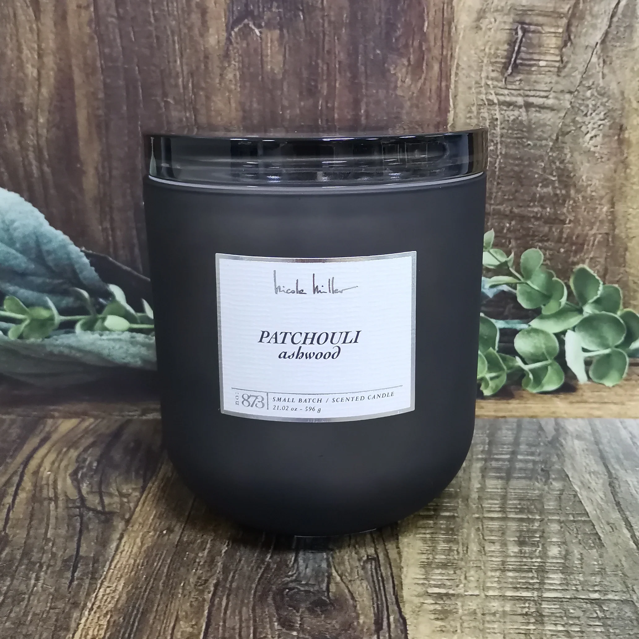 Scented Candle Patchouli Ashwood XL Shape Round